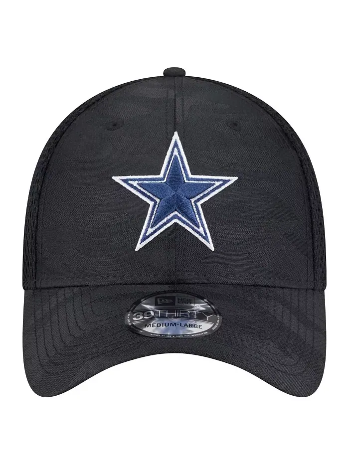 Мужская черная шапка Dallas Cowboys Active Camo 39THIRTY Flex New Era — изображение 5 из 5