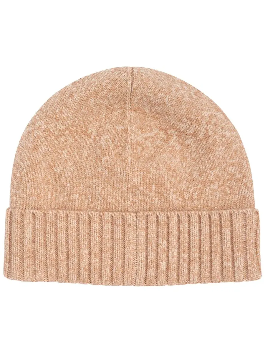 Вязаная шапка Two Button Knit Beanie Lauren Ralph Lauren, Camel Heather — изображение 2 из 3