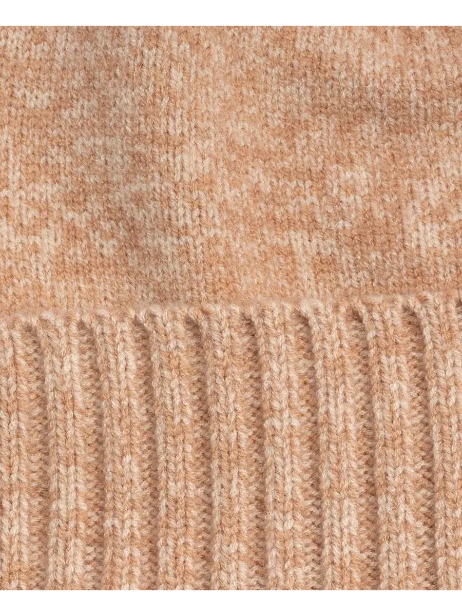 Вязаная шапка Two Button Knit Beanie Lauren Ralph Lauren, Camel Heather — изображение 3 из 3