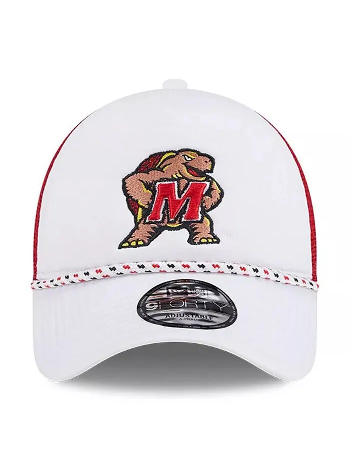 Мужская белая/красная спортивная пенная кепка для дальнобойщика Maryland Terrapins Court Sport Foam — изображение 4 из 4