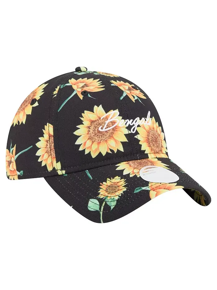 Женская черная регулируемая бейсболка Cincinnati Bengals Adventure Sunflower 9TWENTY New Era — изображение 3 из 4