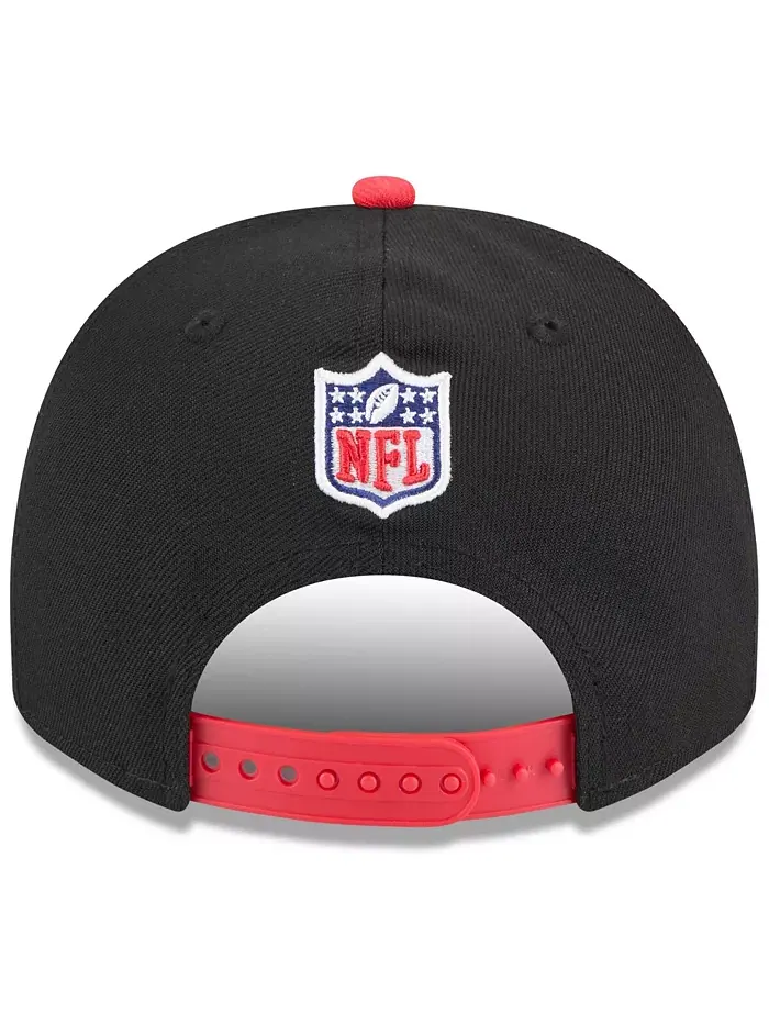 Мужская черно-красная кепка Kansas City Chiefs 2025 NFL Draft A-Frame 9FIFTY Snapback New Era — изображение 3 из 5