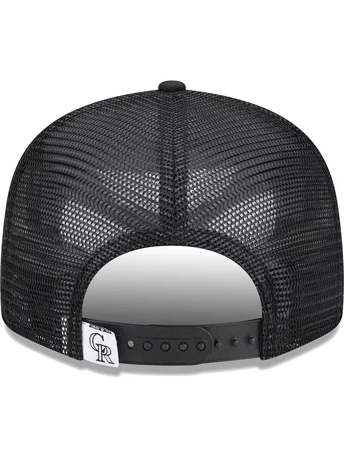 Мужская черная бейсболка Trucker 9FIFTY Snapback цвета команды Colorado Rockies New Era — изображение 5 из 5