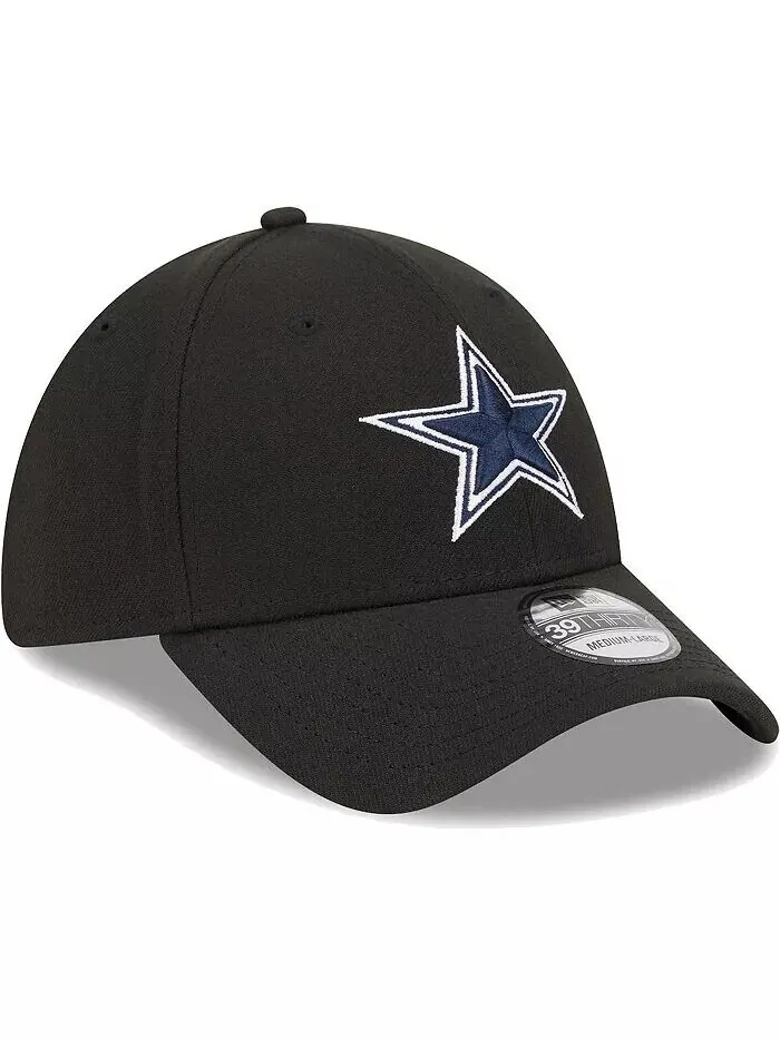 Мужская черная кепка Dallas Cowboys Main 39THIRTY Flex New Era — изображение 3 из 4