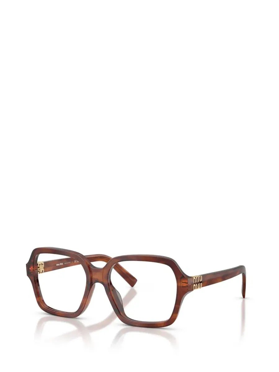 Очки женские квадратные из ацетата MU 03YV MIU MIU, Striped Tobacco