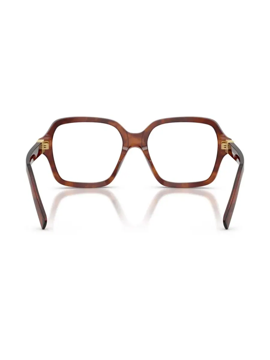 Очки женские квадратные из ацетата MU 03YV MIU MIU, Striped Tobacco — изображение 4 из 6