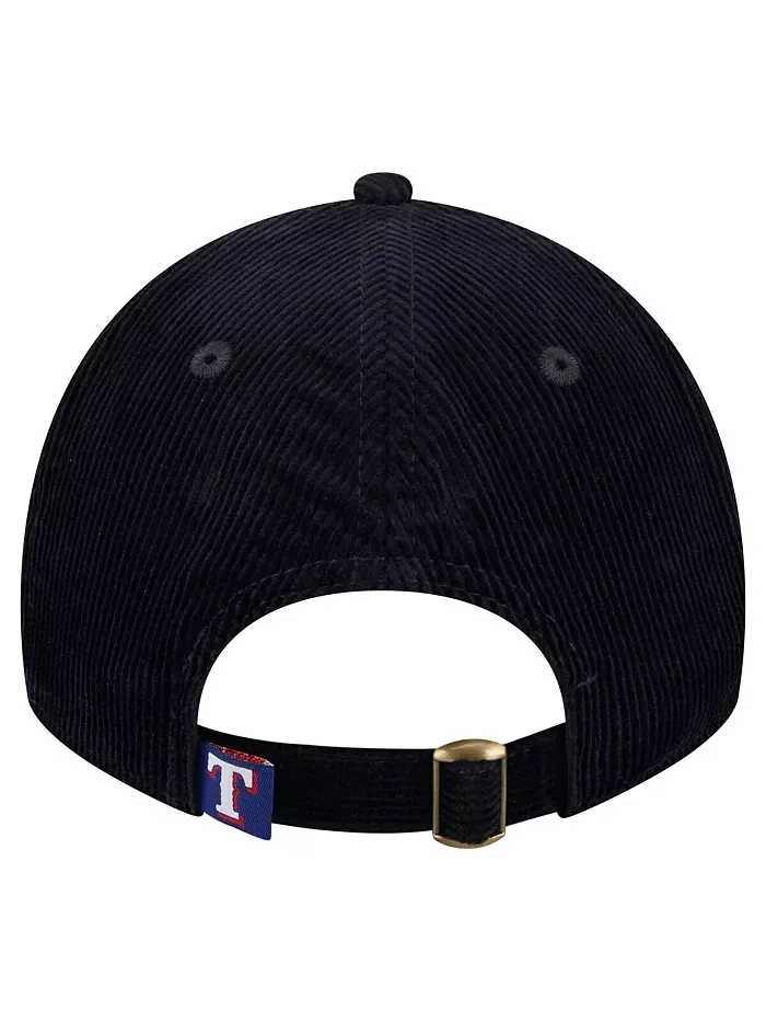 Женская темно-синяя регулируемая кепка 9TWENTY Texas Rangers из вельвета New Era — изображение 2 из 4