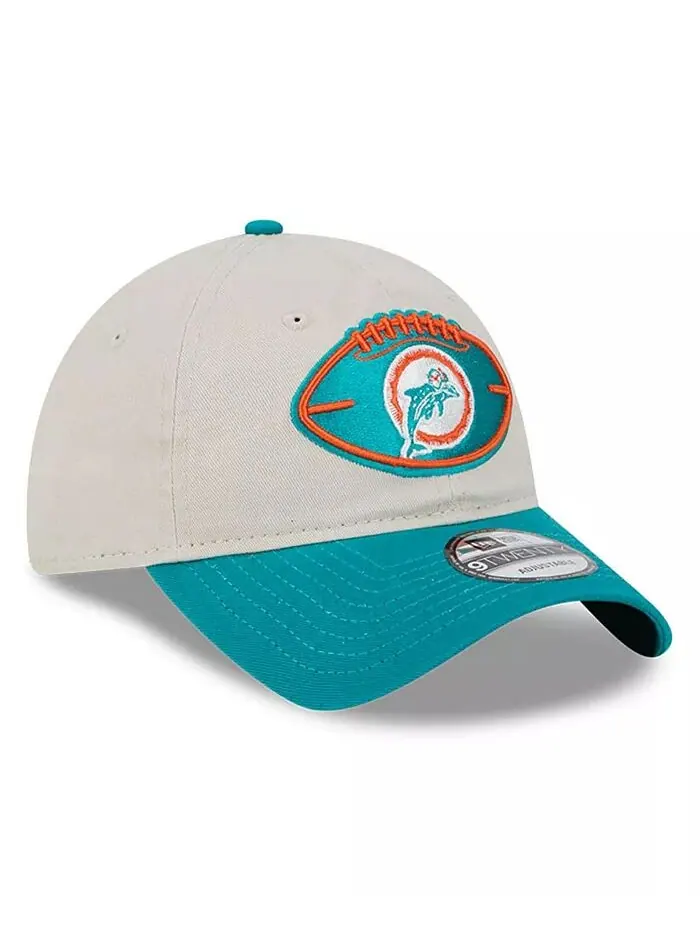 Мужская регулируемая кепка Stone/Aqua Miami Dolphins 2024 Sideline Historic 9TWENTY New Era — изображение 2 из 4