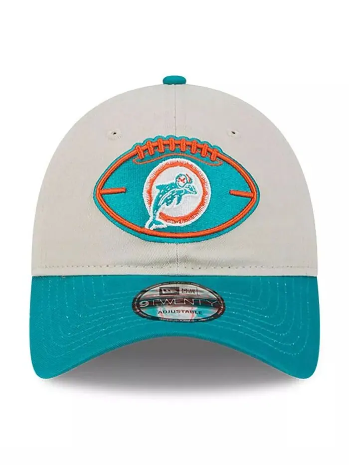 Мужская регулируемая кепка Stone/Aqua Miami Dolphins 2024 Sideline Historic 9TWENTY New Era — изображение 3 из 4