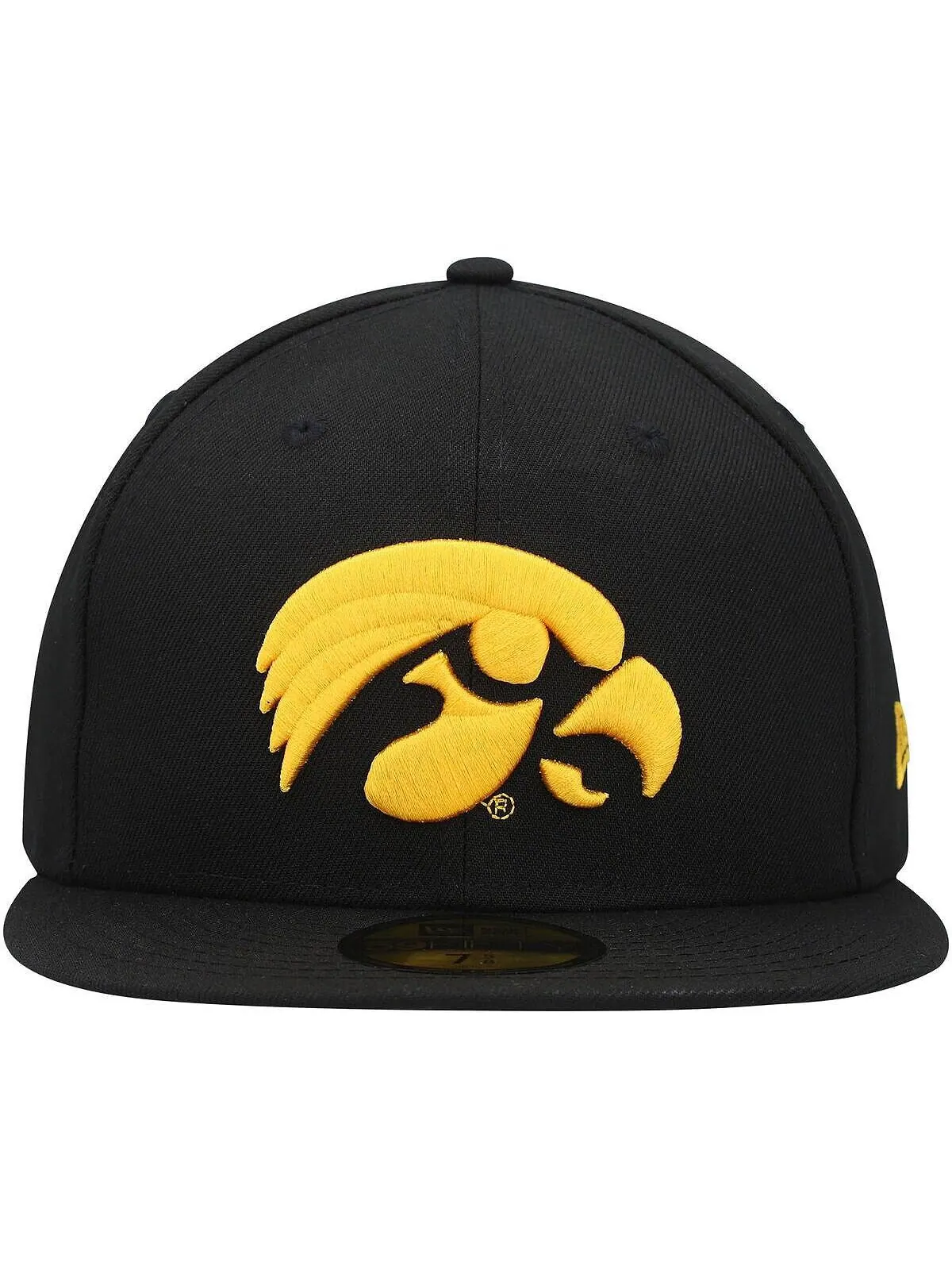 Мужская базовая шляпа с логотипом Iowa Hawkeyes Primary Team черного цвета 59FIFTY New Era — изображение 4 из 4, черный