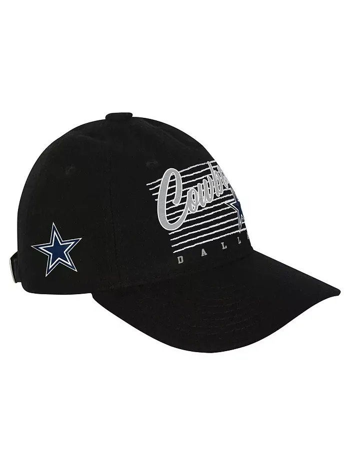 Черная вязаная регулируемая шапка Dallas Cowboys Retro Wooly для мальчиков и девочек старшего
