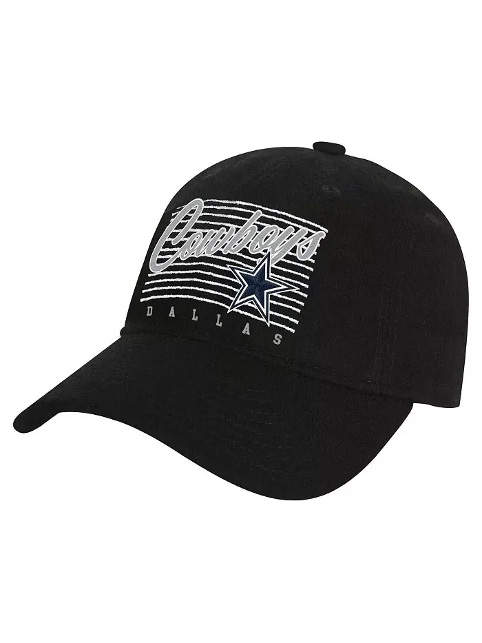 Черная вязаная регулируемая шапка Dallas Cowboys Retro Wooly для мальчиков и девочек старшего — изображение 3 из 4