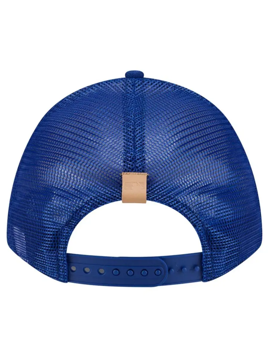 Кепка-тракер с принтом Chicago Cubs Text A-Frame Trucker 9FORTY New Era, Stone Royal — изображение 4 из 5
