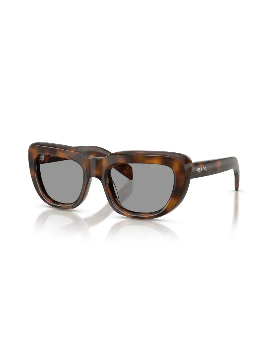 Солнцезащитные очки прямоугольные PR D07S PRADA, Juniper Tortoise