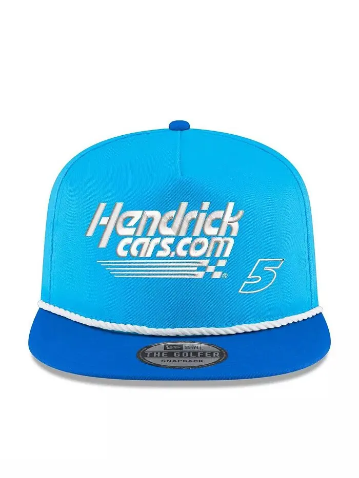 Мужская светло-синяя кепка-кнопка для гольфа Royal Kyle Larson Hendrickca New Era — изображение 4 из 5