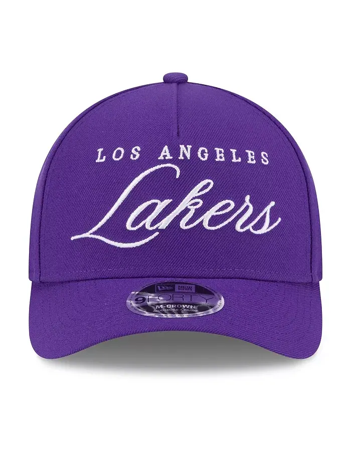 Мужская регулируемая кепка 9FORTY A-Frame M-Crown Los Angeles Lakers 2025 NBA Draft фиолетового — изображение 2 из 4