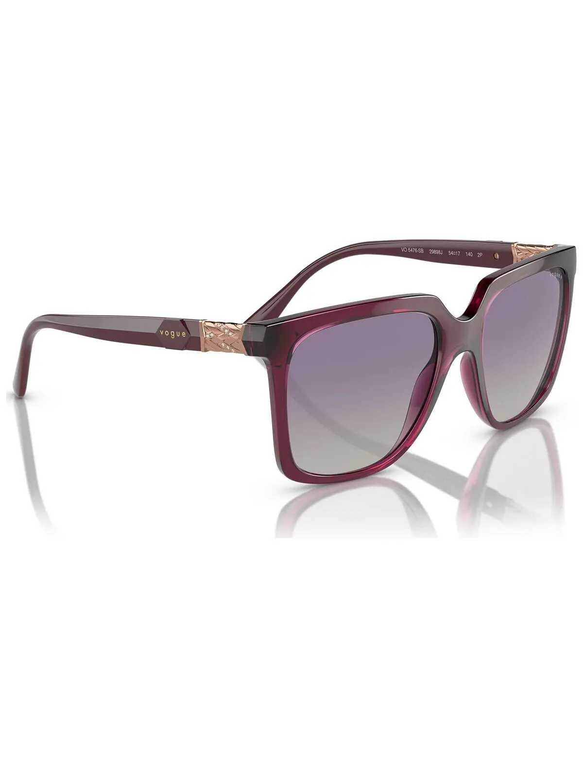 Женские поляризованные солнцезащитные очки, VO5476SB Vogue Eyewear — изображение 2 из 7, прозрачный