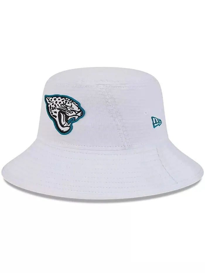 Белая панама для тренировочного лагеря Jacksonville Jaguars 2024 NFL Big Boys and Girls New Era