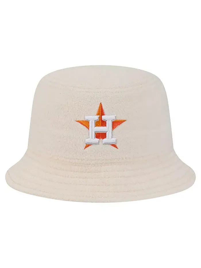 Женская белая уютная бейсболка-ведро Houston Astros Chrome New Era — изображение 2 из 4