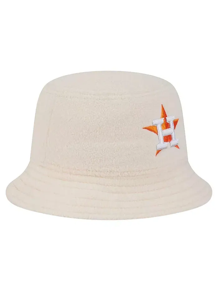 Женская белая уютная бейсболка-ведро Houston Astros Chrome New Era — изображение 3 из 4