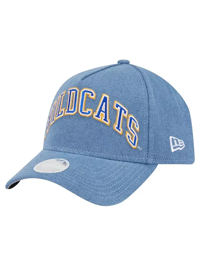 Женская бейсболка Kentucky Wildcats A-Frame 9FORTY с регулируемой застежкой из денима New Era