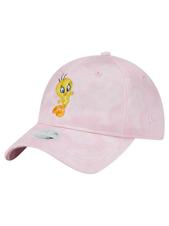 Женская регулируемая кепка 9TWENTY Looney Tunes Tweety Bird светло-розового цвета New Era