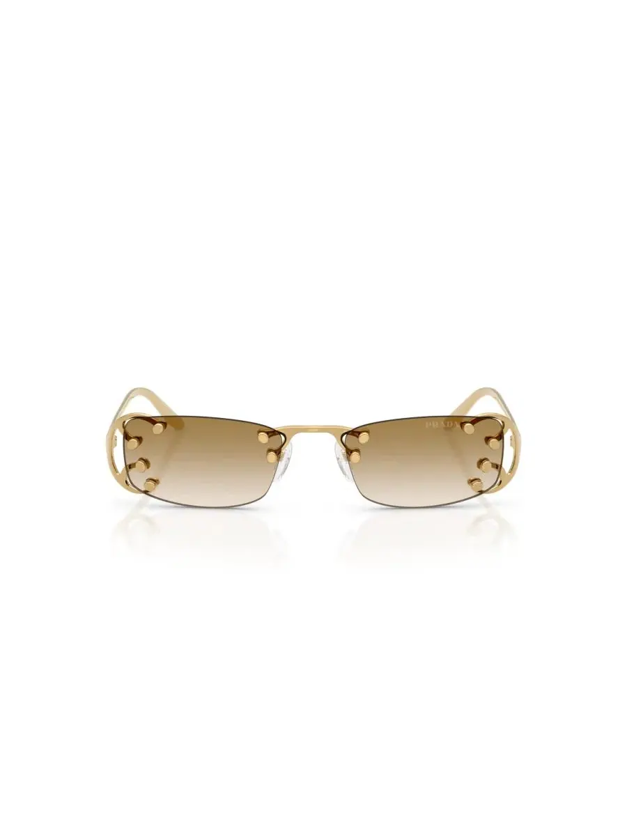 Солнцезащитные очки прямоугольные PR C57S PRADA, Oro Pallido Nouveau — изображение 2 из 5