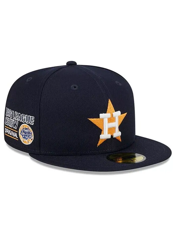 Мужская темно-синяя шапка Houston Astros Big League Chew Team 59FIFTY Fitted New Era