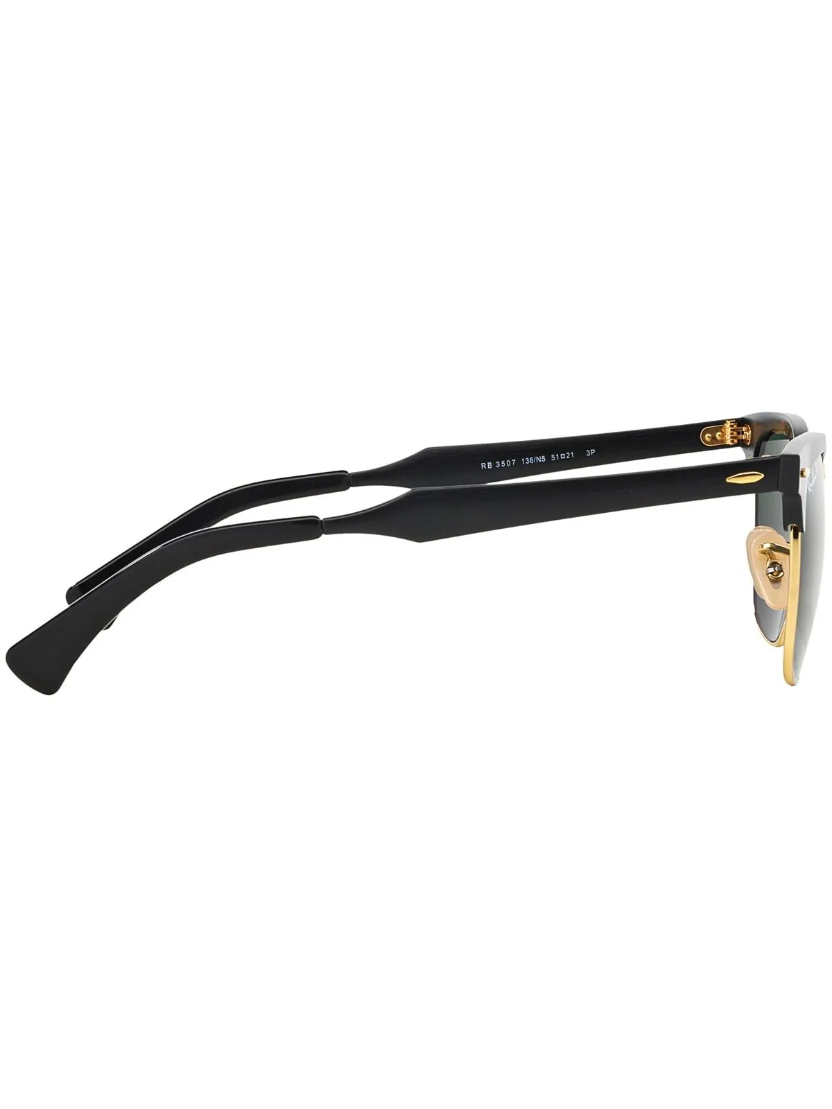 Поляризованные солнцезащитные очки, RB3507 CLUBMASTER ALUMINIUM Ray-Ban — изображение 4 из 7, черный/зеленый