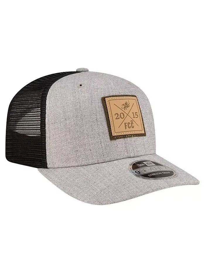 Мужская кепка Heather Gray FC Cincinnati 9SEVENTY COOLERA Stretch-Snap Adjustable Hat New Era — изображение 3 из 5