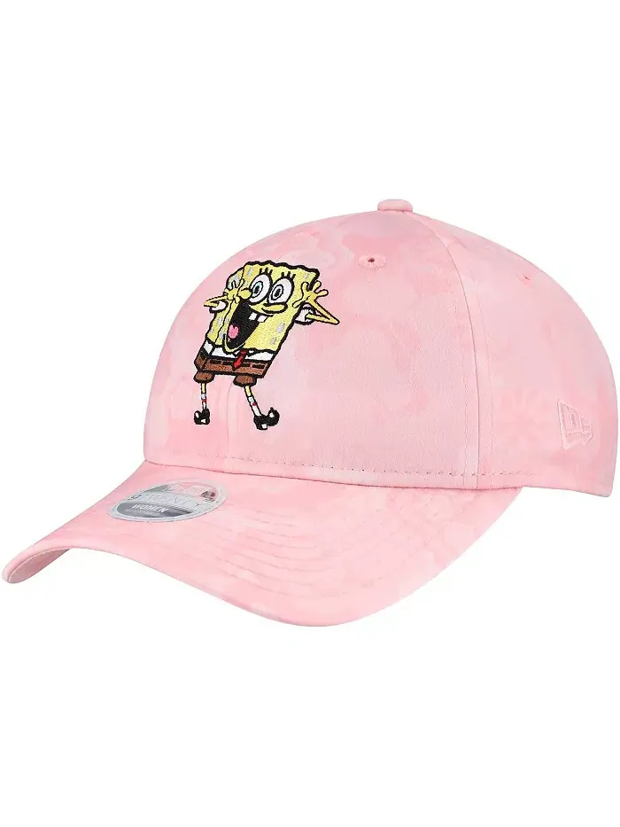 Женская регулируемая шапка SpongeBob SquarePants светло-розового цвета New Era