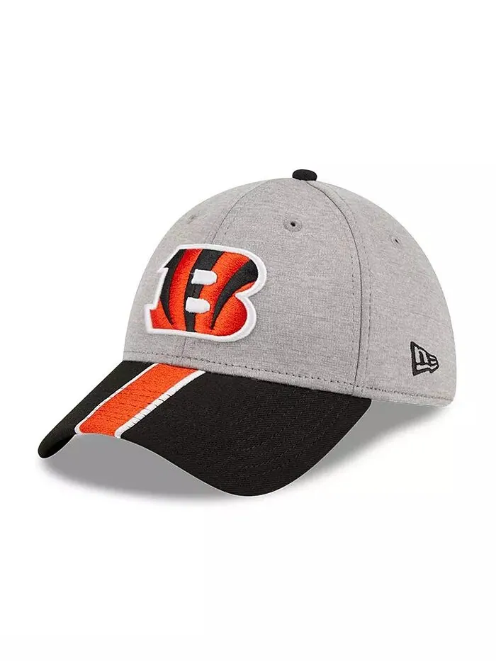 Мужская кепка Flex Cincinnati Bengals 39THIRTY, серо-черная, в полоску New Era