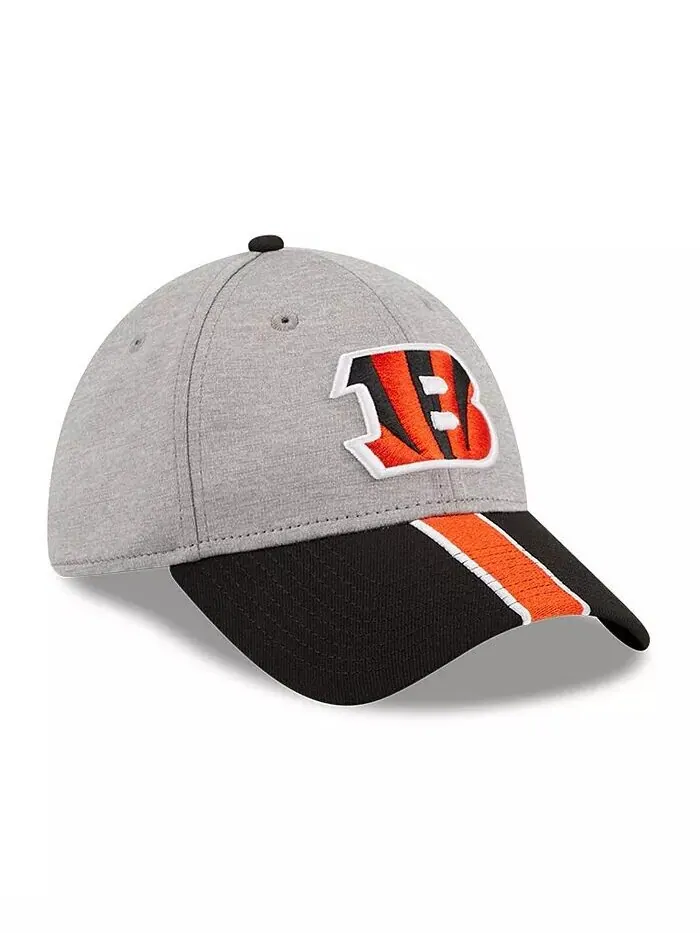 Мужская кепка Flex Cincinnati Bengals 39THIRTY, серо-черная, в полоску New Era — изображение 3 из 4