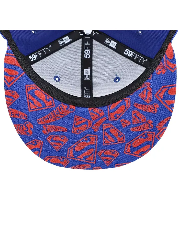Мужская синяя бейсболка Superman 59FIFTY с фиксированным размером New Era — изображение 3 из 5