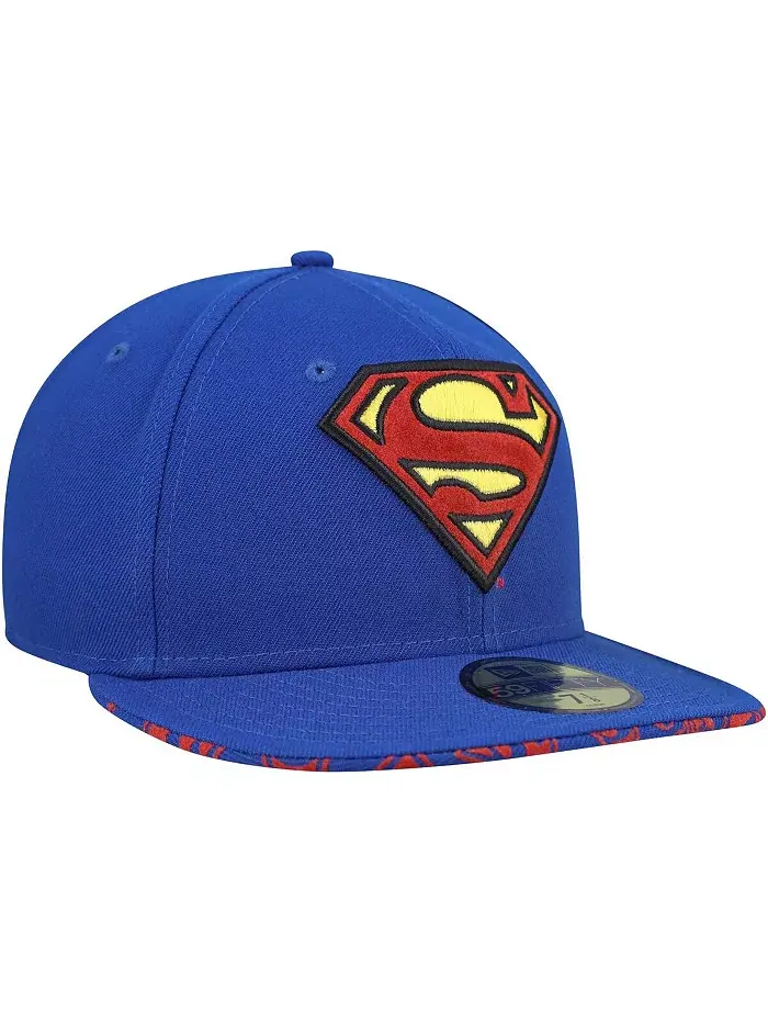 Мужская синяя бейсболка Superman 59FIFTY с фиксированным размером New Era — изображение 4 из 5