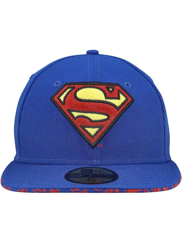 Мужская синяя бейсболка Superman 59FIFTY с фиксированным размером New Era — изображение 5 из 5