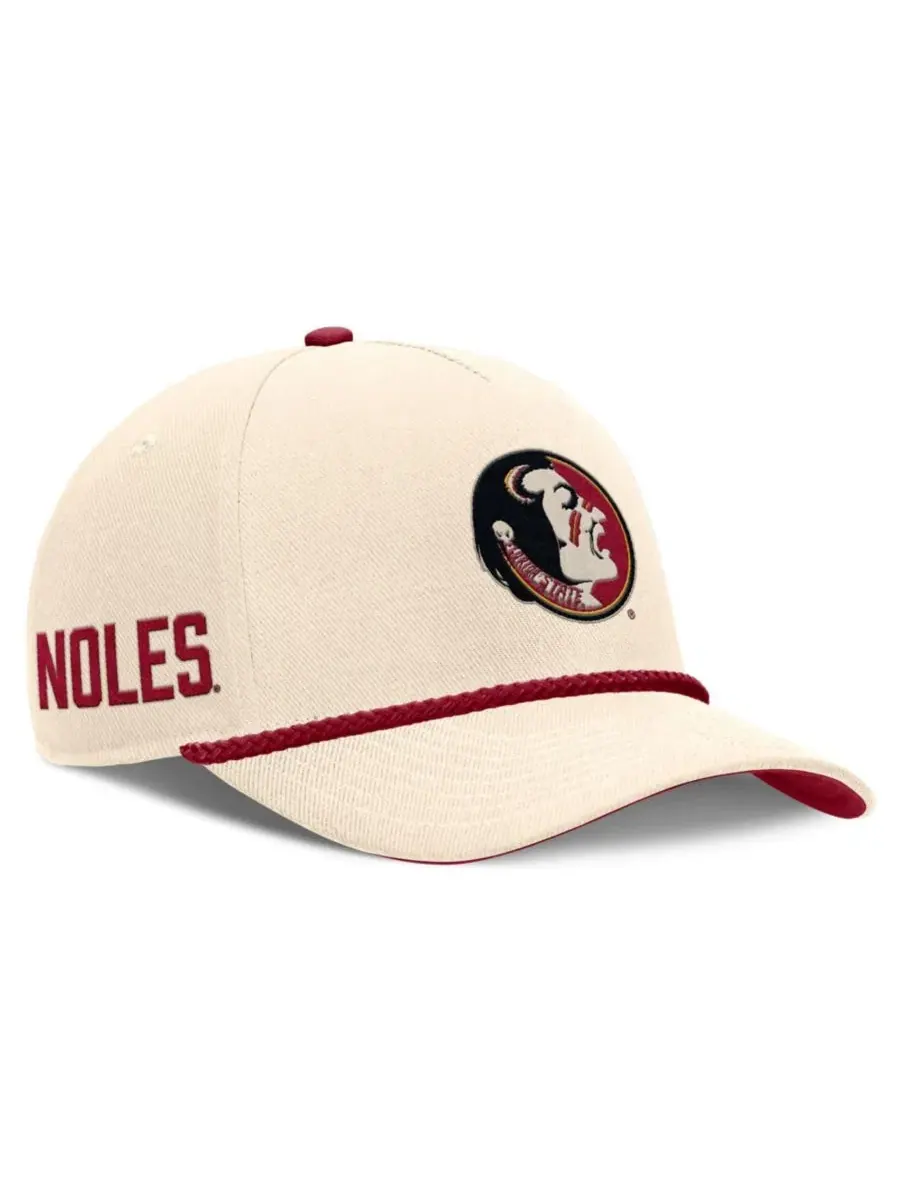 Кепка Nike Florida State Seminoles Legacy Vintage Rope Rise, Natural Garnet