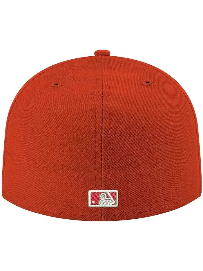 Мужская красная приталенная кепка с логотипом Tampa Bay Rays, белая 59FIFTY New Era — изображение 3 из 4