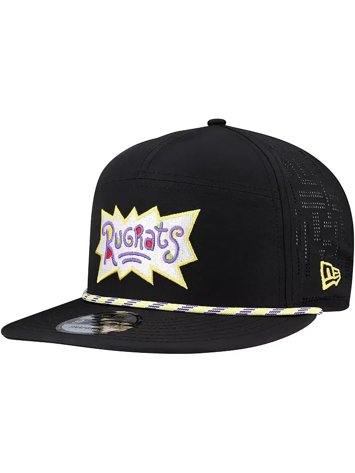 Мужская черная бейсболка Rugrats Rope Trucker 9FIFTY с застежкой New Era