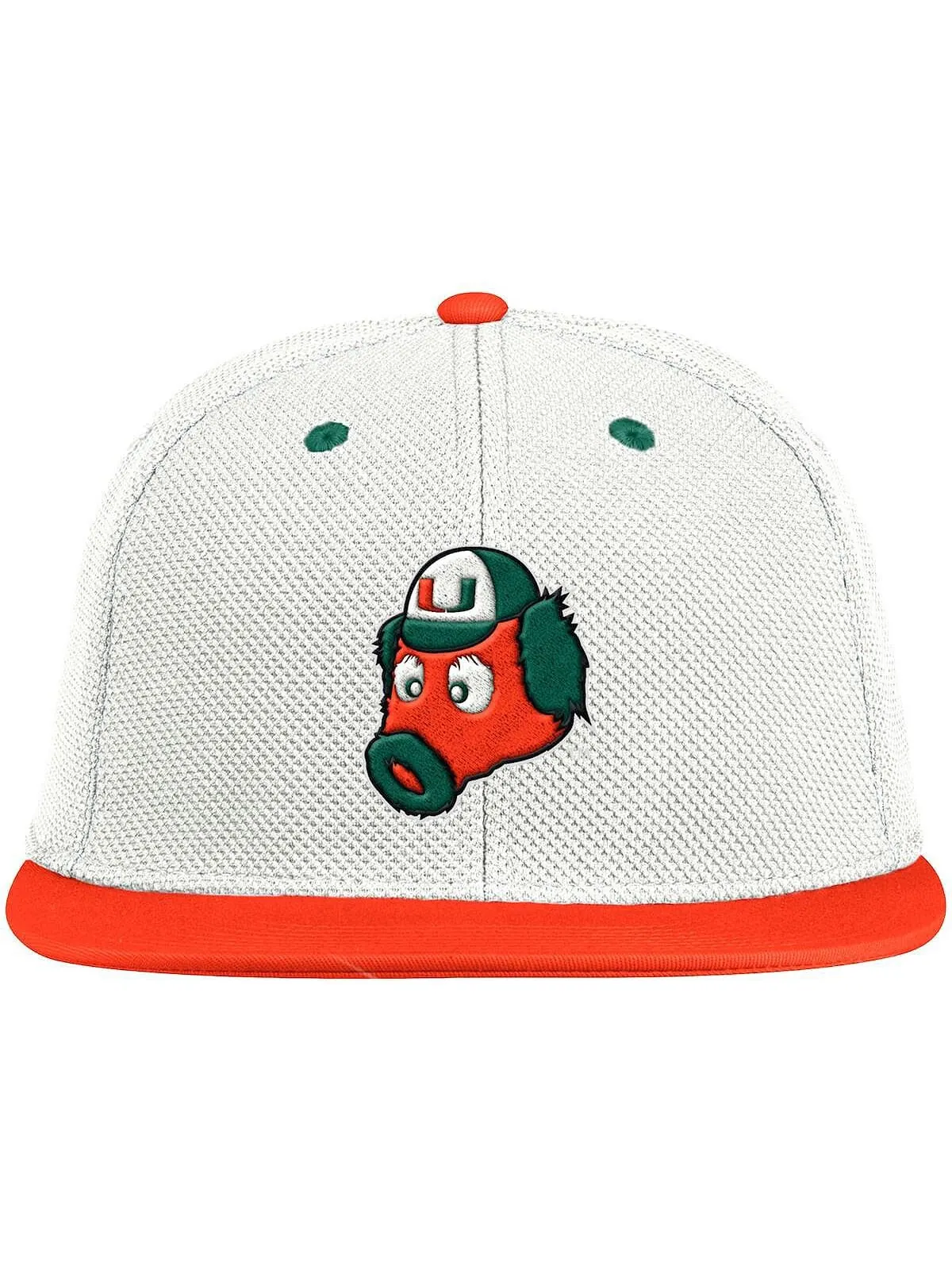 Мужская бело-оранжевая бейсбольная бейсболка Miami Hurricanes Miami Maniac On-Field adidas