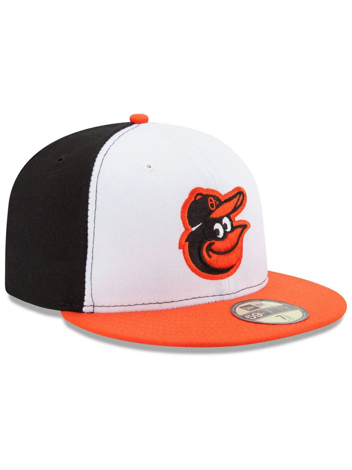 Кепка приталенного кроя Baltimore Orioles Authentic Collection 59FIFTY New Era — изображение 3 из 4, черный/белый/оранжевый