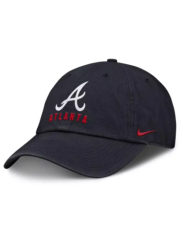 Женская регулируемая кепка Atlanta Braves Club в синем цвете Nike