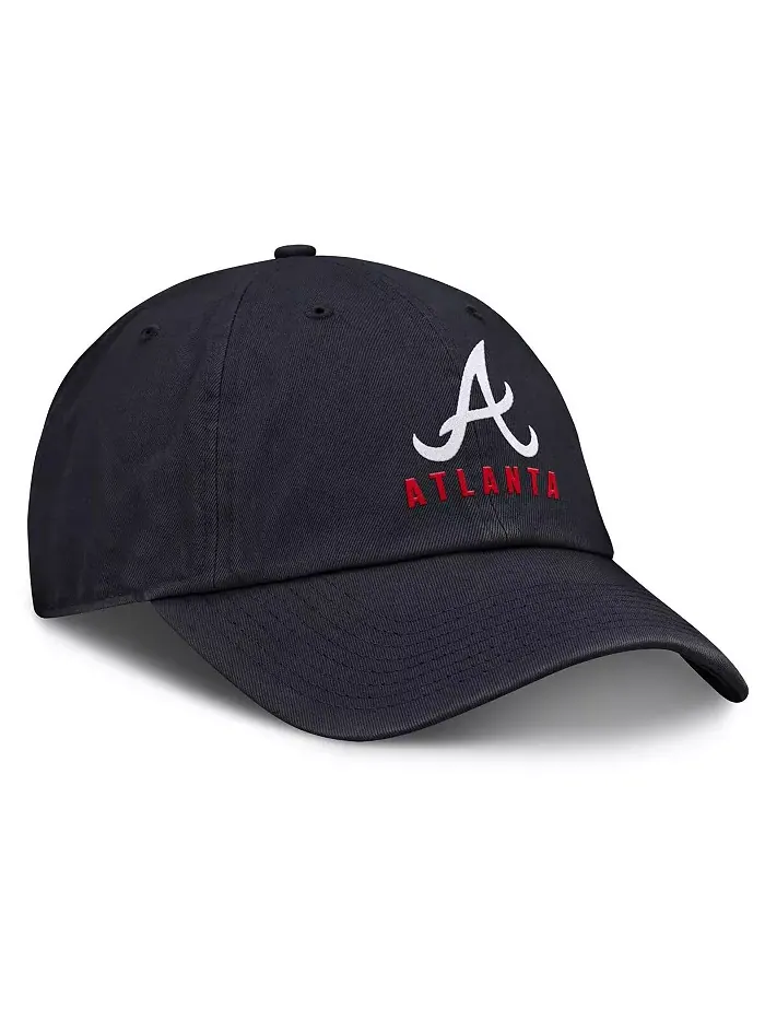Женская регулируемая кепка Atlanta Braves Club в синем цвете Nike — изображение 3 из 4