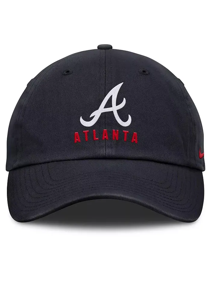 Женская регулируемая кепка Atlanta Braves Club в синем цвете Nike — изображение 4 из 4