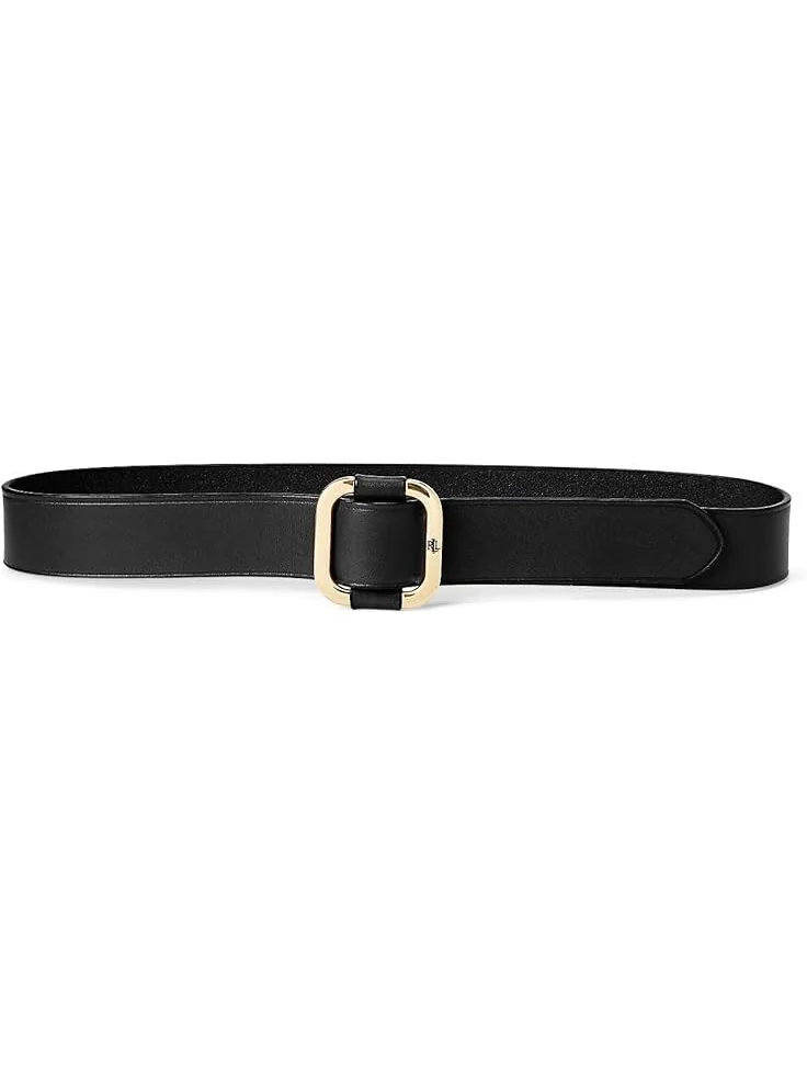Ремень Lauren Ralph Lauren Slide Buckle Leather Belt — черный