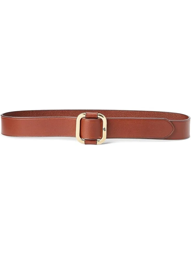 Ремень Lauren Ralph Lauren Slide Buckle Leather Belt, цвет Cuoio — коричневый