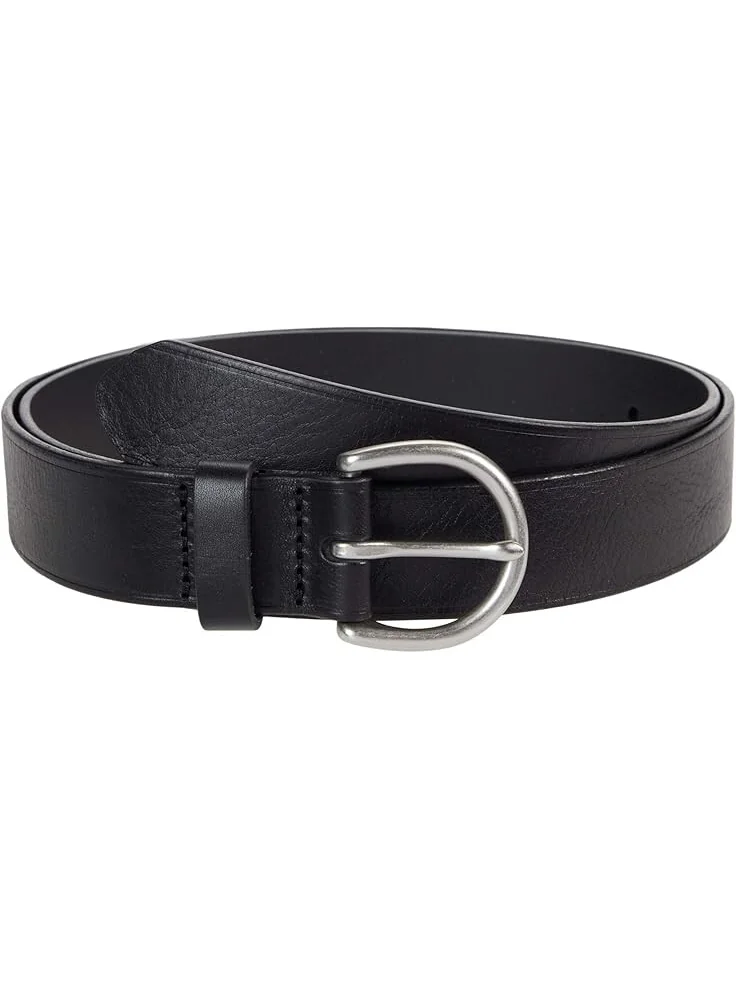 Ремень Madewell Medium Perfect Leather Belt — серебристый