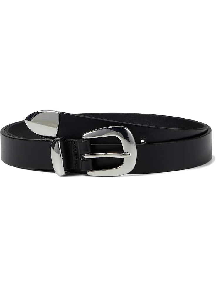 Ремень Madewell Skinny Leather Western Belt — черный