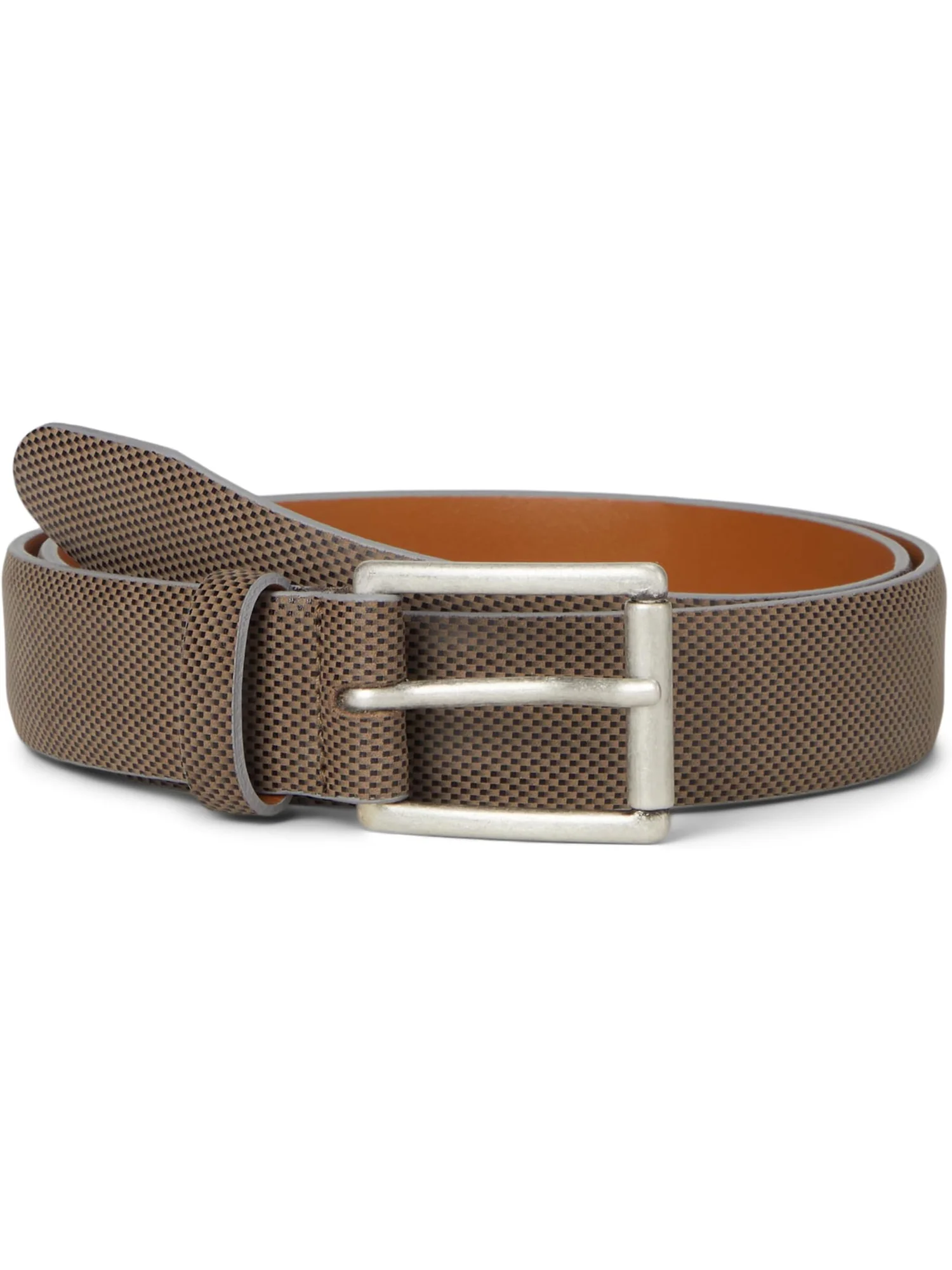 Ремень Johnston & Murphy Men's Brushed Micro Check — 1