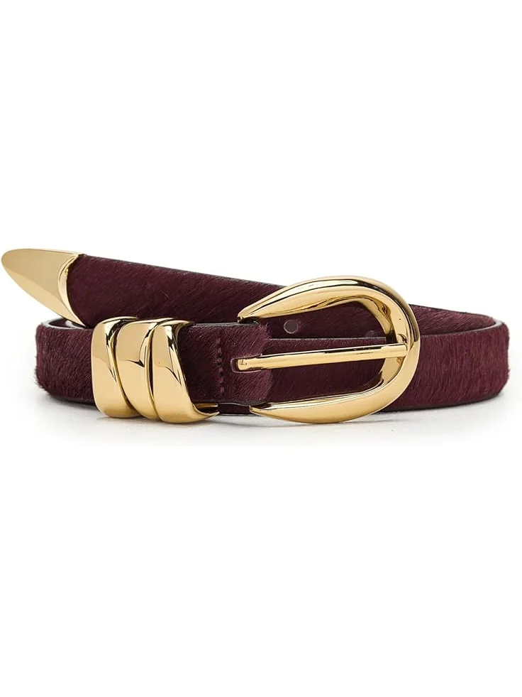 Женский ремень Madewell Triple Metal Keeper Belt: Haircalf — 1